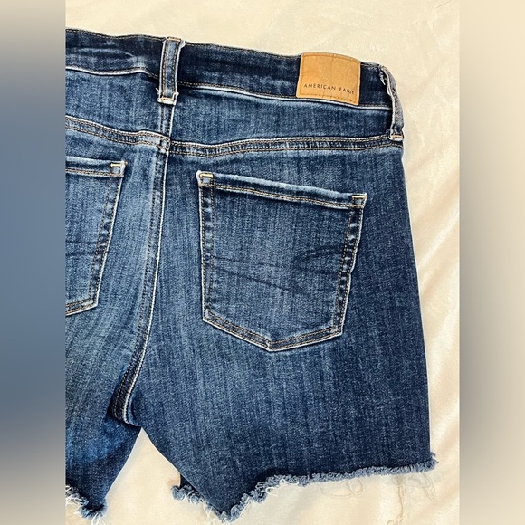American Eagle Outfitters Women's Blue Hi-Rise Shortie Denim Shorts Size 0 - Picture 11 of 12